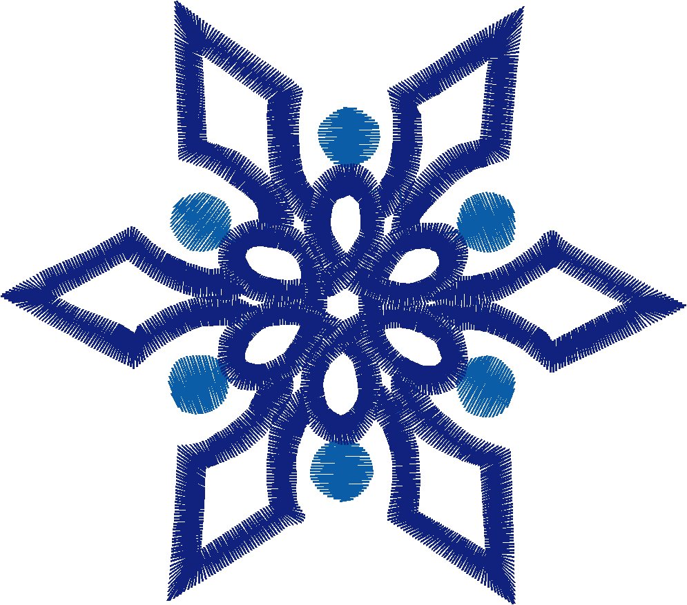 Snowflake Rope Center Applique