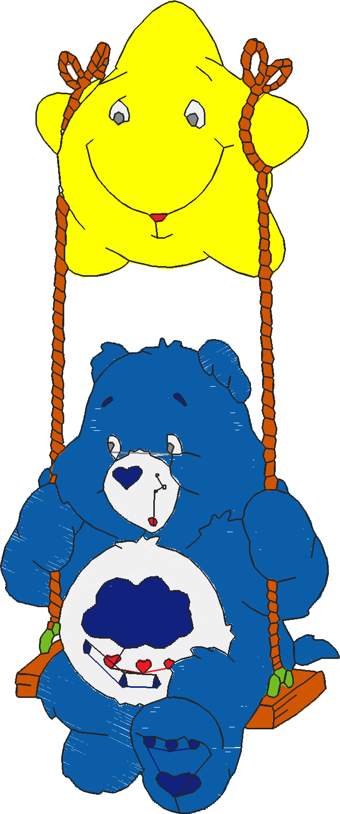 Grumpy On Swing